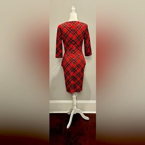 Red “tartan” dress